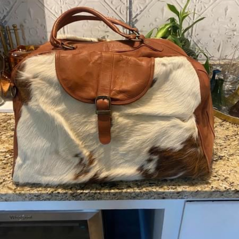 Genuine cowhide weekender